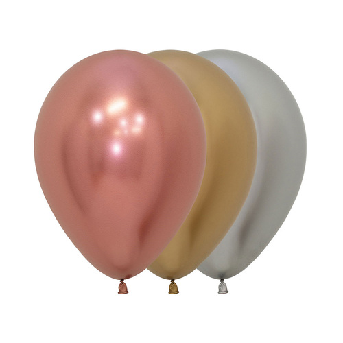 30cm Sempertex Metallic Reflex Deluxe Assorted Latex Balloons 50 Pack