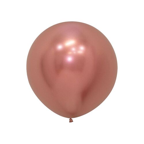 60cm Sempertex Metallic Reflex Rose Gold Latex Balloons 10 Pack