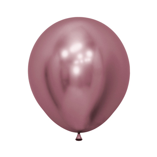 45cm Sempertex Metallic Reflex Pink Latex Balloons 6 Pack