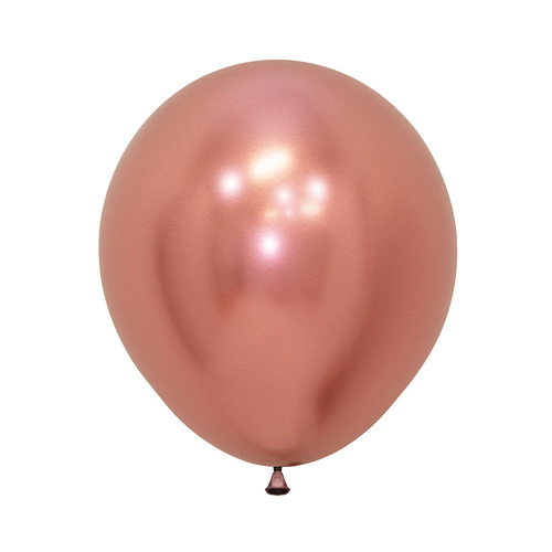 45cm Sempertex Metallic Reflex Rose Gold Latex Balloons 6 Pack