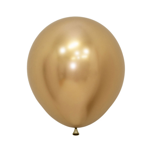 45cm Sempertex Metallic Reflex Gold Latex Balloons 6 Pack