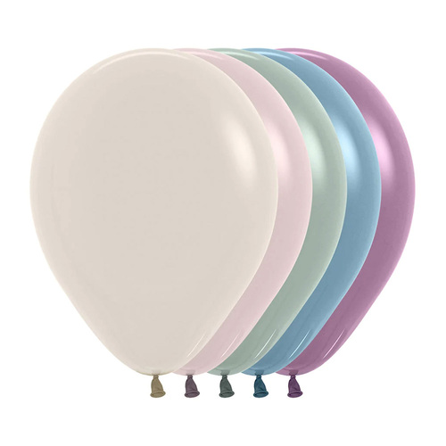 12cm Sempertex Pastel Dusk Assorted Latex Balloons 50 Pack