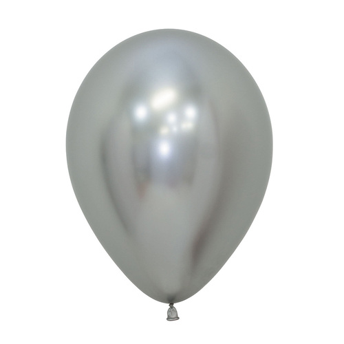 30cm Sempertex Metallic Reflex Silver Latex Balloons 100 Pack