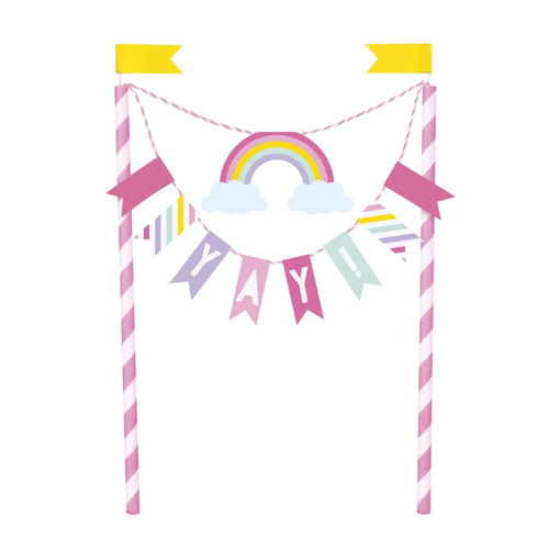 Unicorn "Yay" Bunting Cake Topper