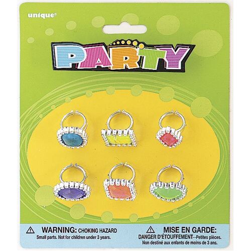 Gem Rings 6 Pack