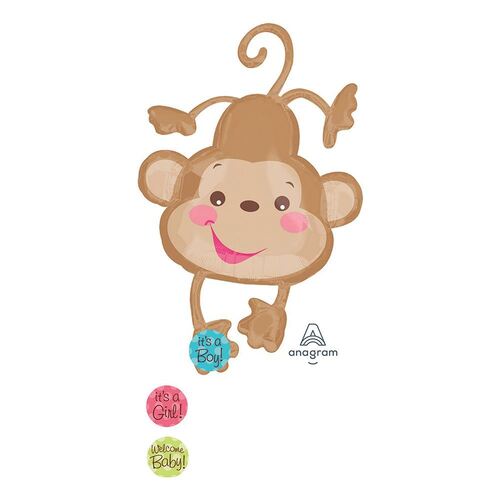 SuperShape XL Doo-Dads Fisher Price Baby Monkey Foil Balloon