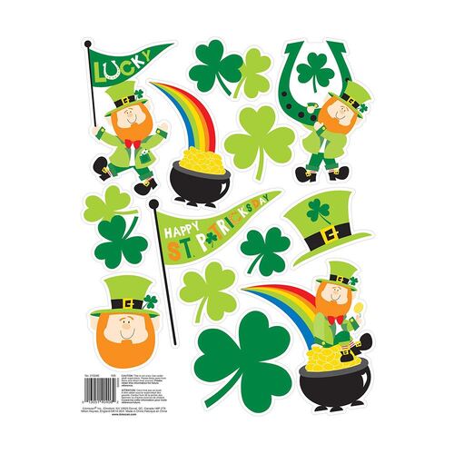 St Patrick's Day Window Clings Decorations