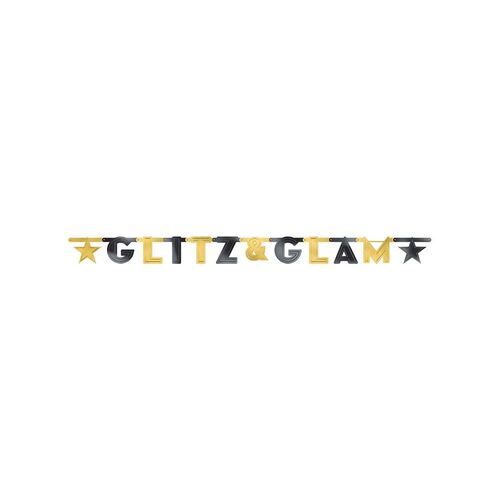 Copy Of Glitz & Glam Vip Door Curtain Black & Gold