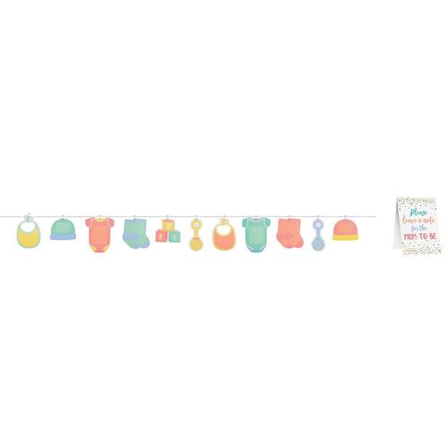 Baby Shower Autograph Clothesline Garland 25 Pack