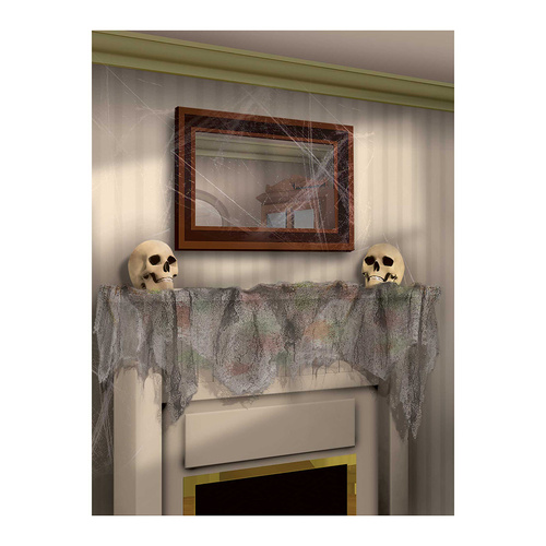 Grey Gauze Cloth Decoration & Glows under Black Light 2 Pack