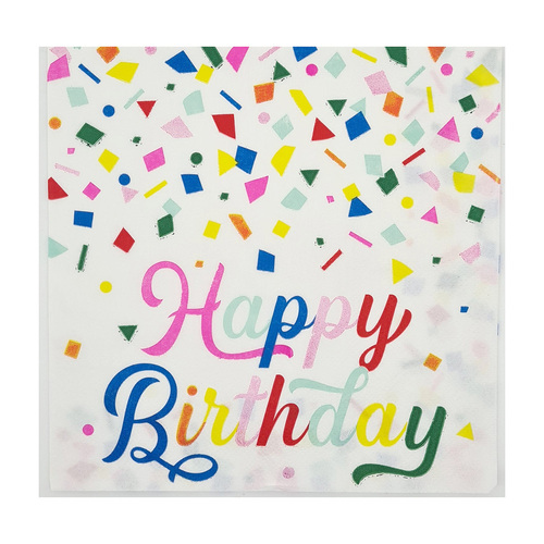 Colourful Confetti Luncheon Napkins 2ply 16 Pack