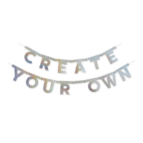 Foil Glitter Customizable Banner Kit