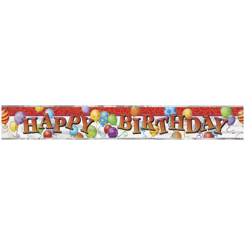 Birthday Balloons Foilbanner 12ft