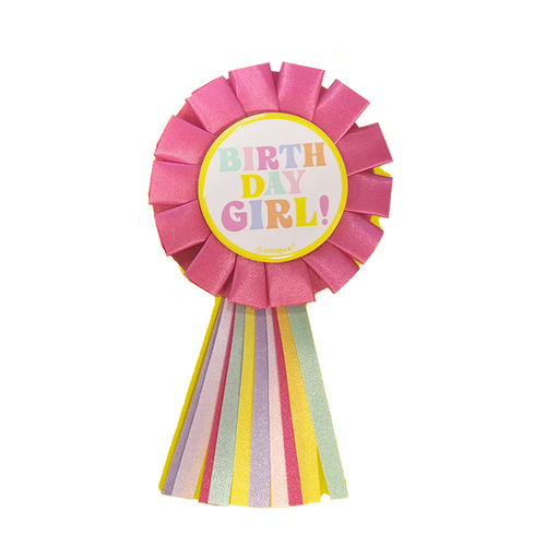 Pastel Pink "Birthday Girl" Award Ribbon