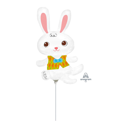 Mini Shape Easter Bunny & Vest Foil Balloon