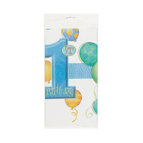 1st Balloons Blue Tablecover