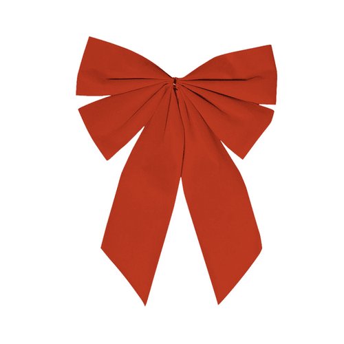 Christmas Small Gathered Red Bow
