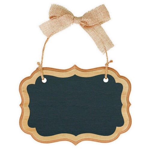 Chalkboard Sign MDF Small Marquee Sign - Natural & Twine Bow Hanger