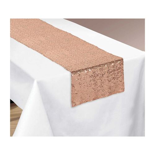 Table Runner Rose Gold Sequin