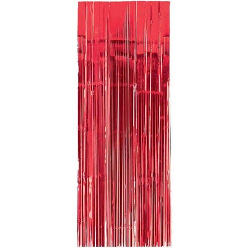 Metallic Curtain - Red