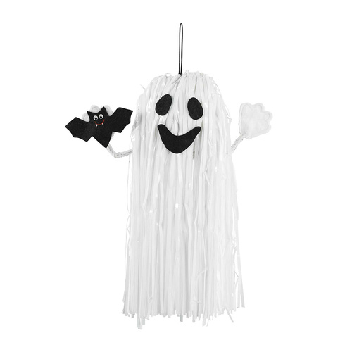 Fringe Friends Ghost Prop Hanging Decoration Fabric & Foil Fringe