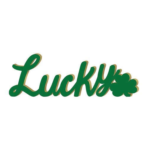 Irish Lucky & Shamrock MDF Standing Sign
