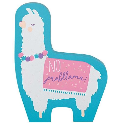 Llama Fun Mini Standing MDF Sign