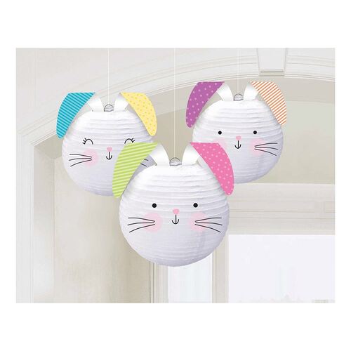 Hello Bunny Paper Lanterns & Ears 3 Pack