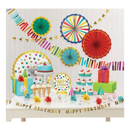 Happy Dots Happy Birthday Room Decorating Kit