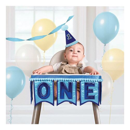 1st Birthday Boy Deluxe High Chair Decoration