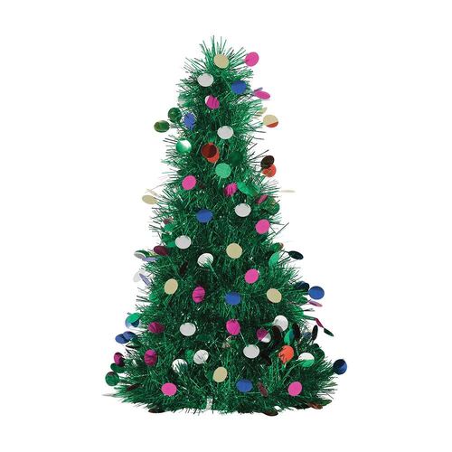 Christmas Tinsel Tree & Ornaments Decoration Large 61cm