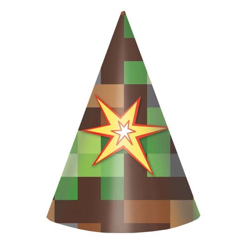 TNT Party! Cardboard Cone Hats 8 Pack