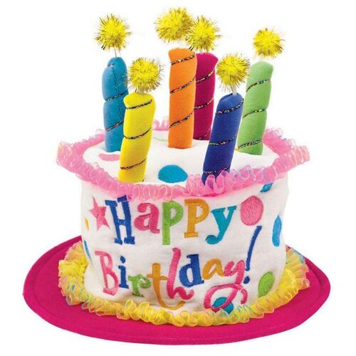 Birthday Cake Girls Hat Fabric