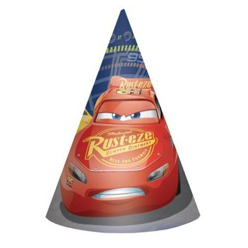 Cars 3 Paper Cone Hats 8 Pack
