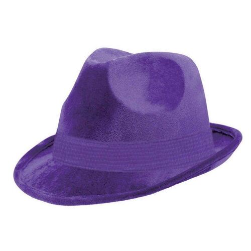 Fedora Velour Hat  - Purple
