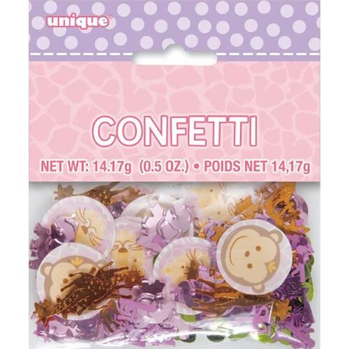 Pink Safari First Birthday Confetti 14G (0.5Oz)