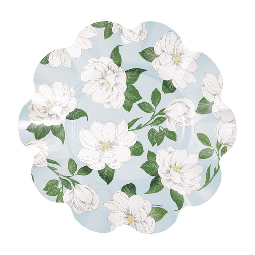 Garden Party Flower Shaped Paper Plates 25cm 8 Pack