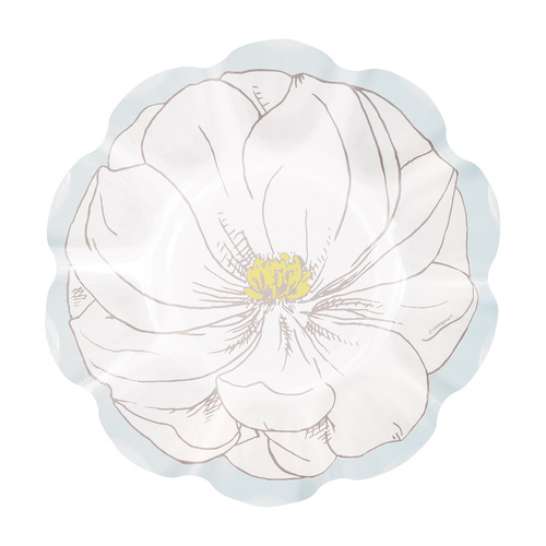 Garden Party Flower Shaped Paper Plates 18cm 8 Pack