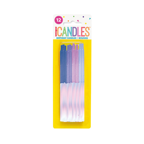 Iridescent Assorted Candles 12 Pack