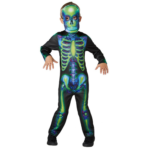 Child Neon Skeleton Glow In The Dark Costume
