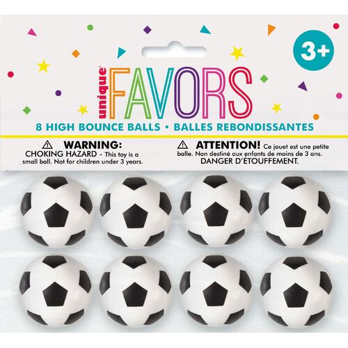 3d Soccer Bouncy Balls 8 Pack