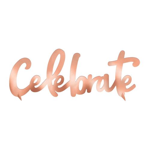 Blush Birthday Celebrate Foil Centrepiece