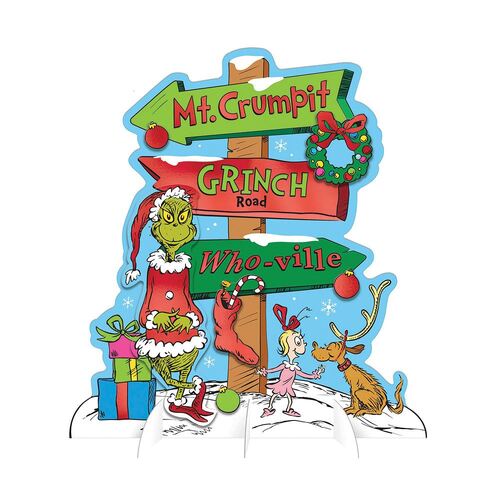 Dr. Seuss The Grinch Table Directional Sign Decoration