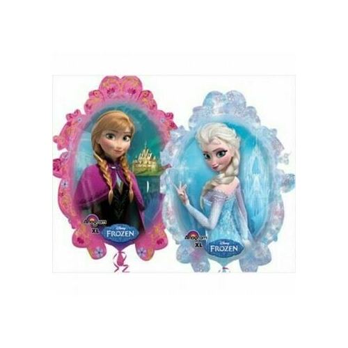 Shape Frozen 63cm x 78cm Foil Balloon (2 Sided Design Elsa And Anna) 