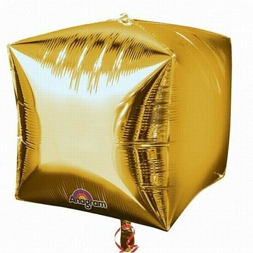 Shape Cubez Gold Foil Balloon 