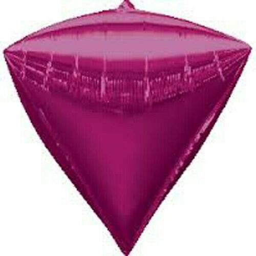 Shape Diamondz Bright Pink (40cm x 43cm) Foil Balloon 3 Pack