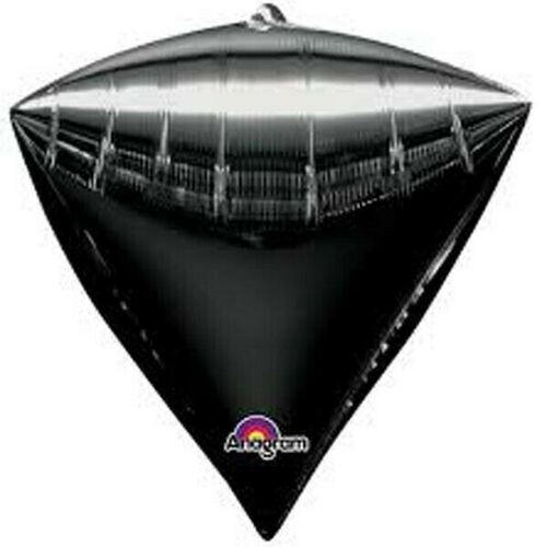 Shape Diamondz Black (40cm x 43cm) Foil Balloon 3 Pack