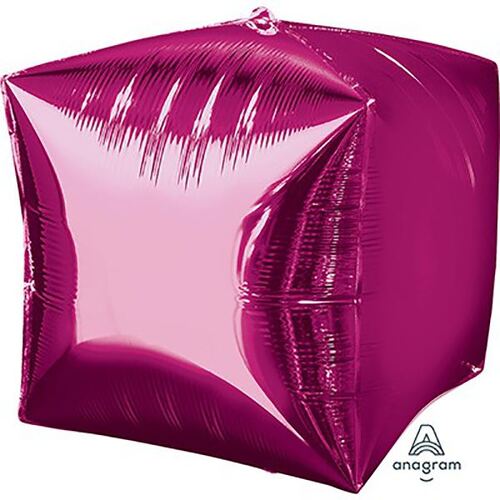 Shape Cubez Bright Pink Foil Balloon 