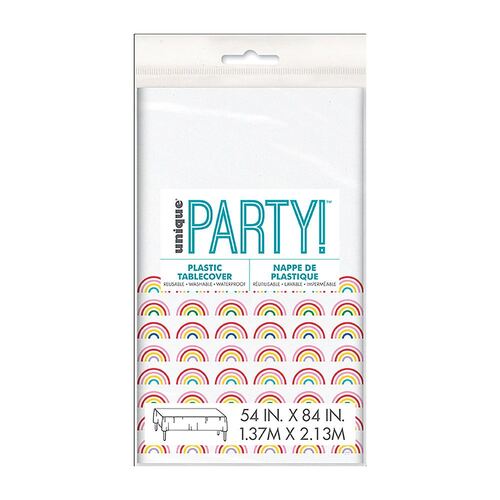 Rainbow Birthday Pop Shop Plastic Tablecover?á