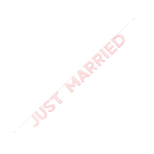  "Just Married" Fabric Garland 2.13m